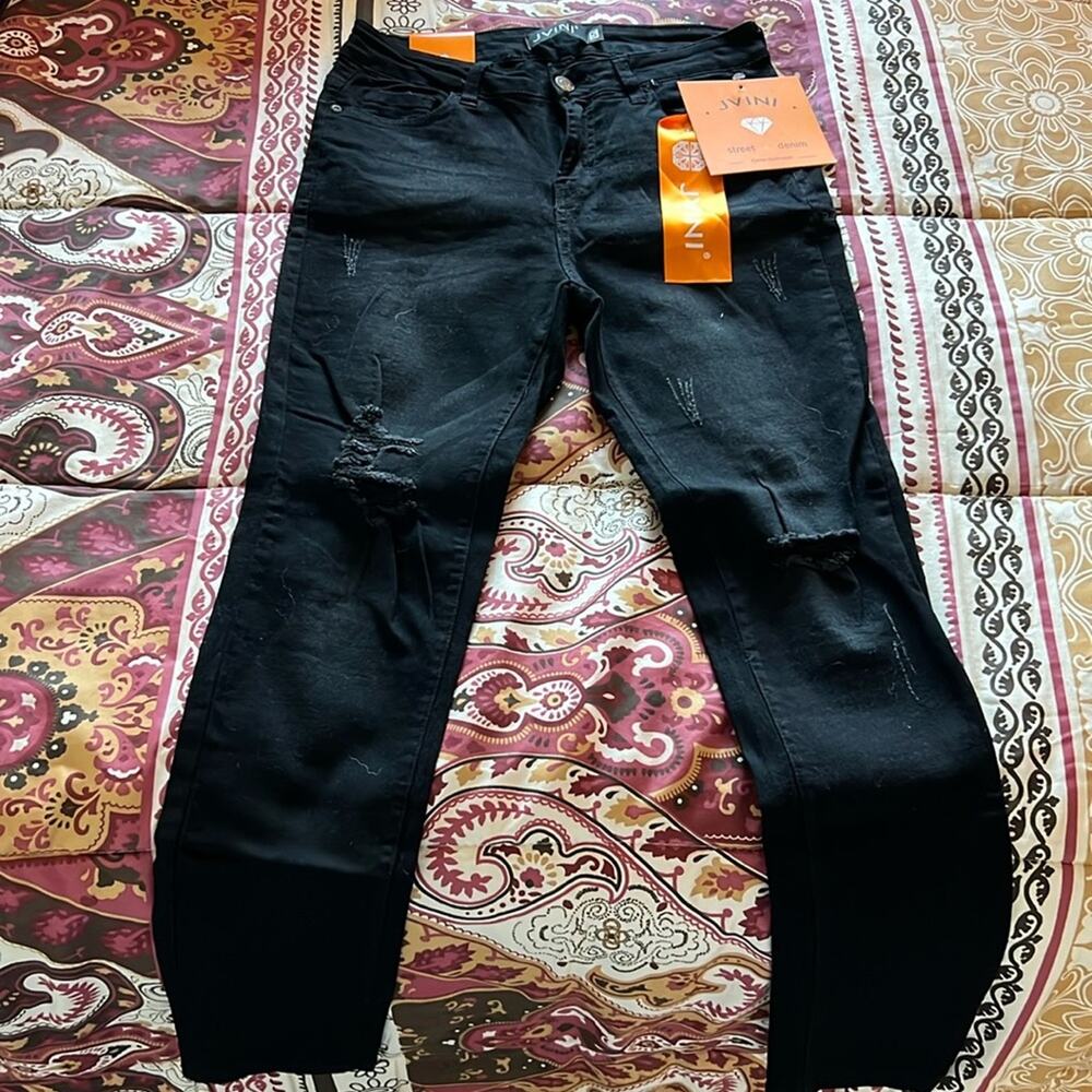 Black Denim Skinny Jeans NWT Jvini Street Junior 5